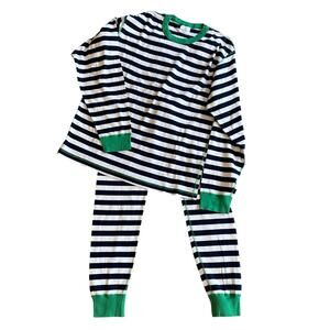 HANNA ANDERSSON Organic Cotton Striped Pajama Set Size XL Luxe Loungewear Cozy